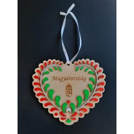 Szív alakú fali-dísz natur