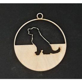 Ülő labrador dísz