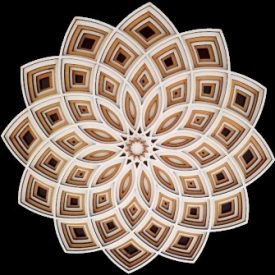 Lézervágott 5 rétegű mandala