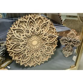 40 cm-es, 9 rétegű lézervágott mandala