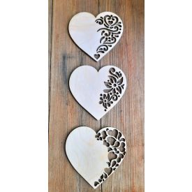 Esküvői szivek hűtőmágnes (picik)