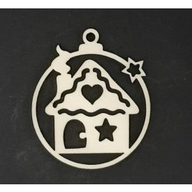 Karácsonyi dísz 3. (házikó)