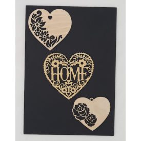 Különböző méretű és mintájú szív